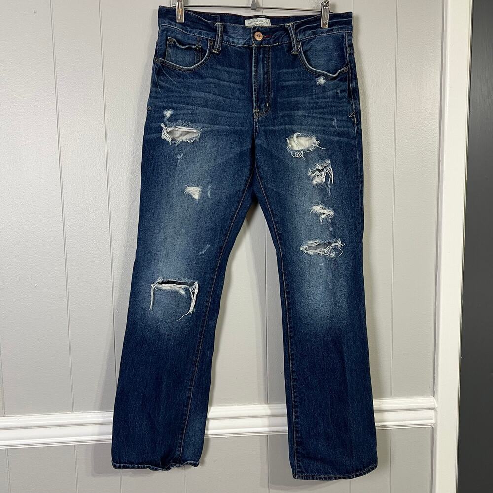 Men’s Aeropostale Driggs Slim Bootcut Jeans 32x32 (32x31) Distressed